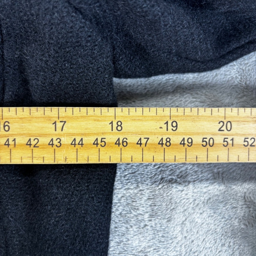 Unbranded Faux Fur Trim Hooded Long Coat Women Small Black Excellent Belted Wool - Picture 4 of 5